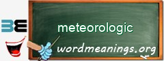WordMeaning blackboard for meteorologic